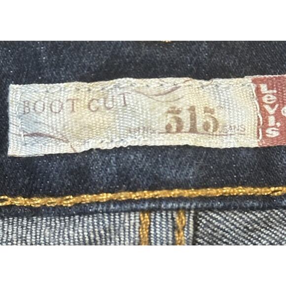 Levi’s Women’s 515 Bootcut Jeans Dark Wash Size 16 Short Mid Rise Stretch Denim - Picture 6 of 9